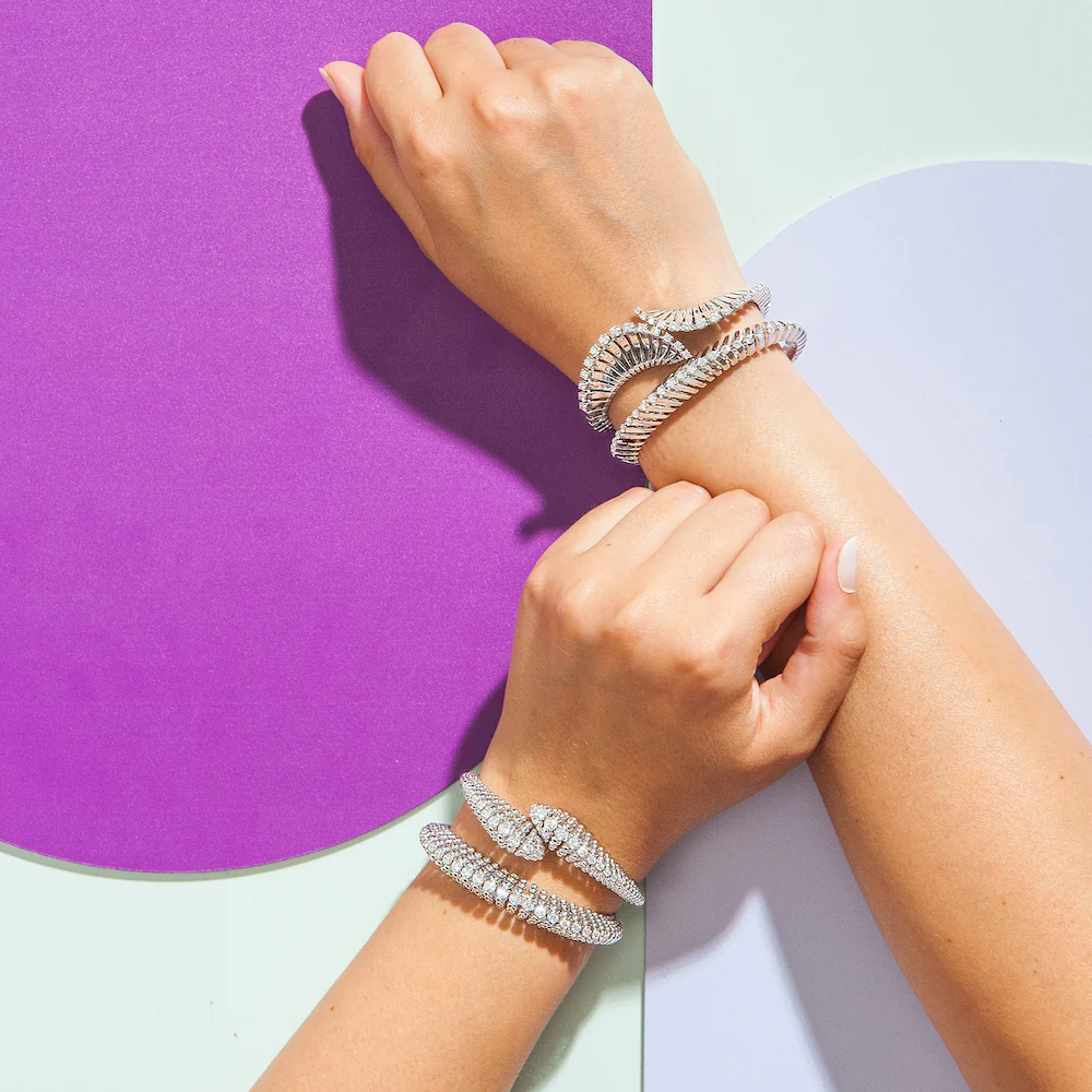 BUBBLES CONTRARIÉ WHITE GOLD BRACELET - Image 5