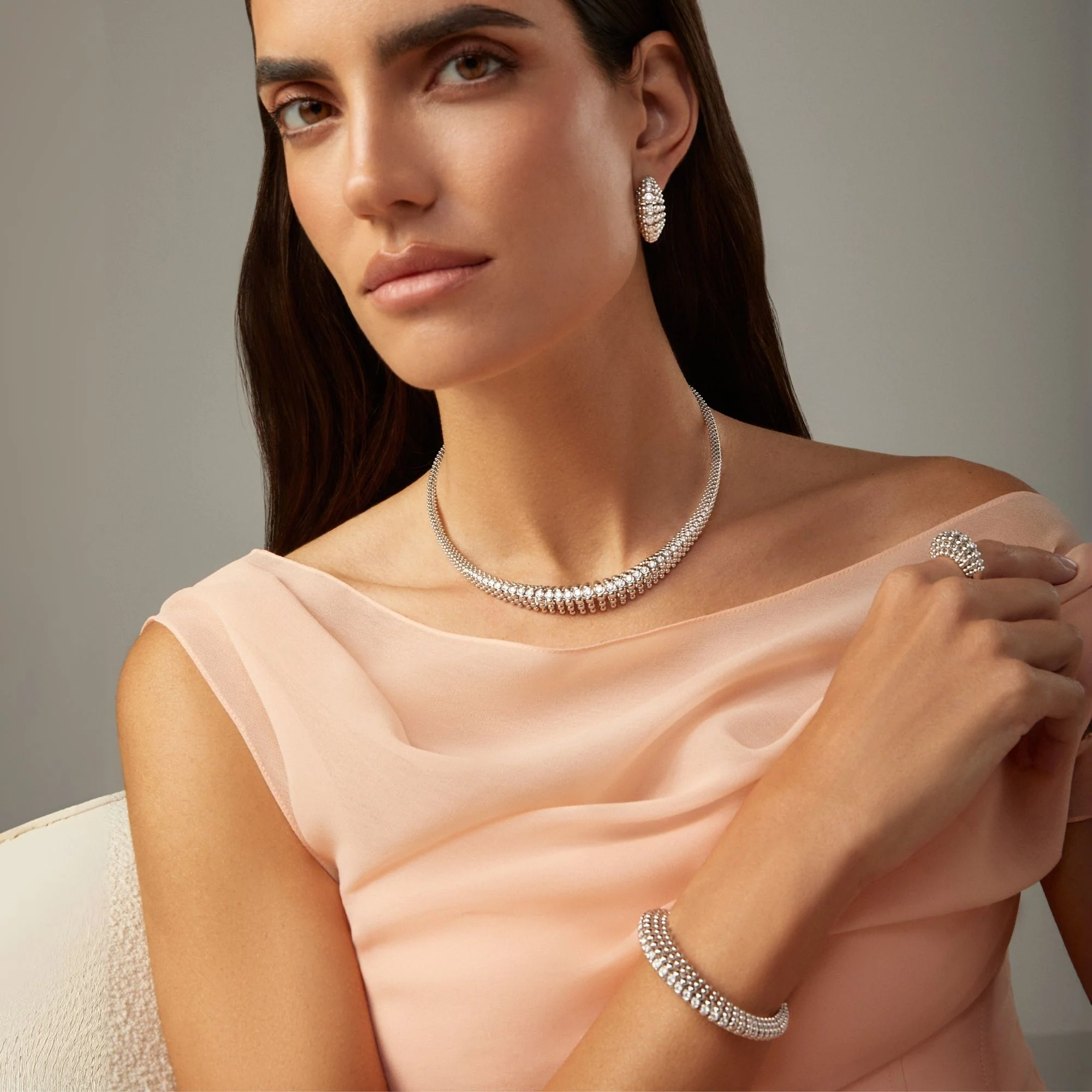 BUBBLES WHITE GOLD BRACELET - Image 5