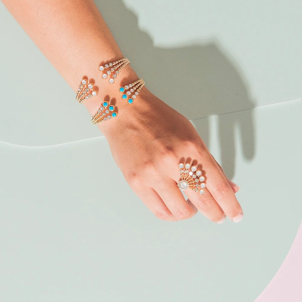 BUBBLES RAGGI YELLOW GOLD AND TURQUOISE BRACELET - Image 5