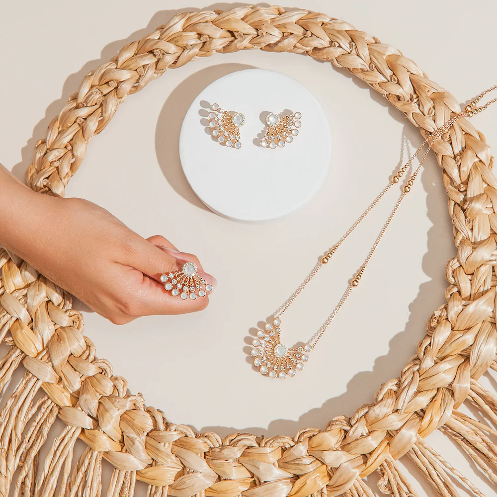 BUBBLES RAGGI MOTHER OF PEARL EARRINGS - Image 3