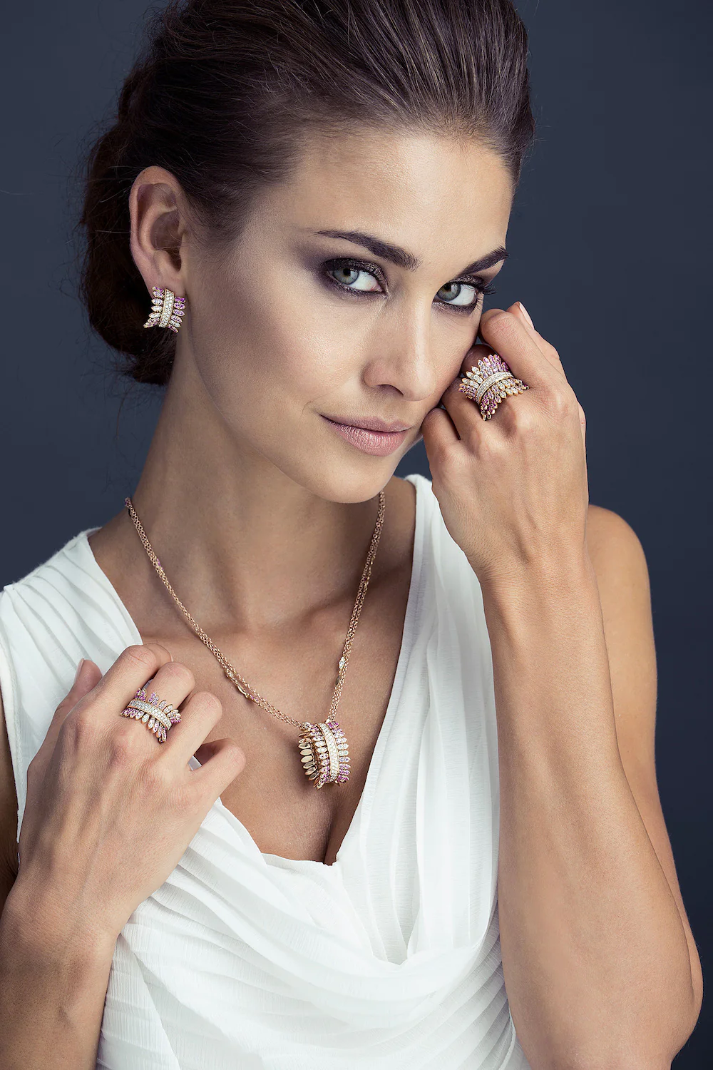 SPETTINATO BIG PINK SAPPHIRES PENDANT - Image 3