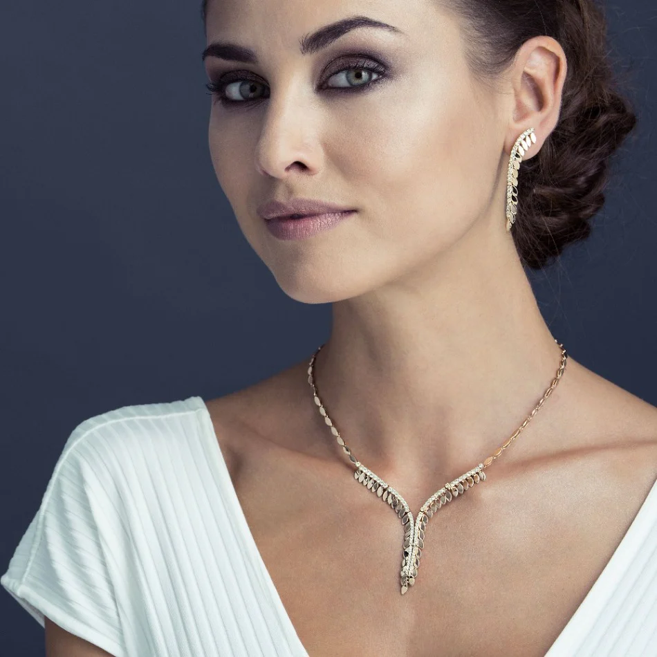 SPETTINATO LONG ROSE GOLD EARRINGS - Image 3