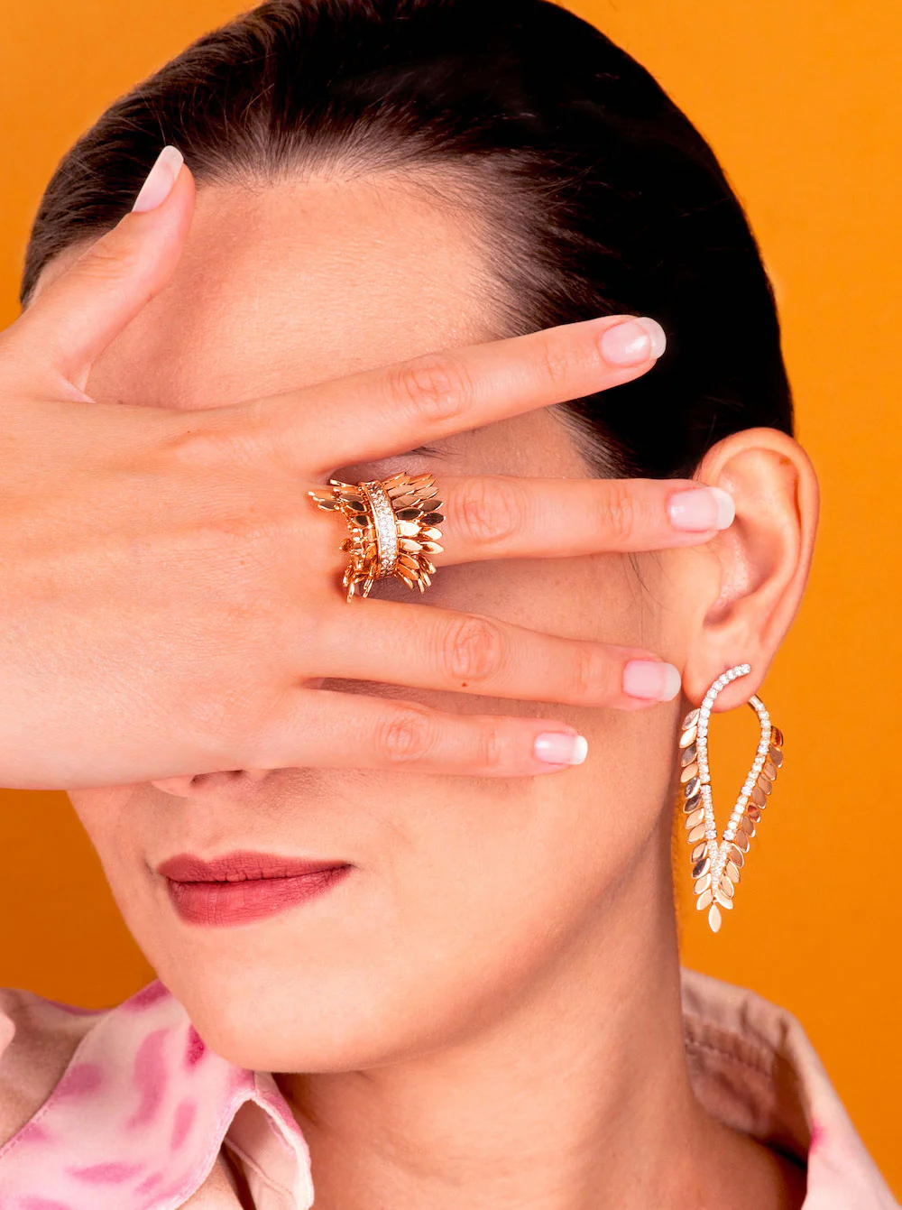 SPETTINATO RANIA ROSE GOLD EARRINGS - Image 3