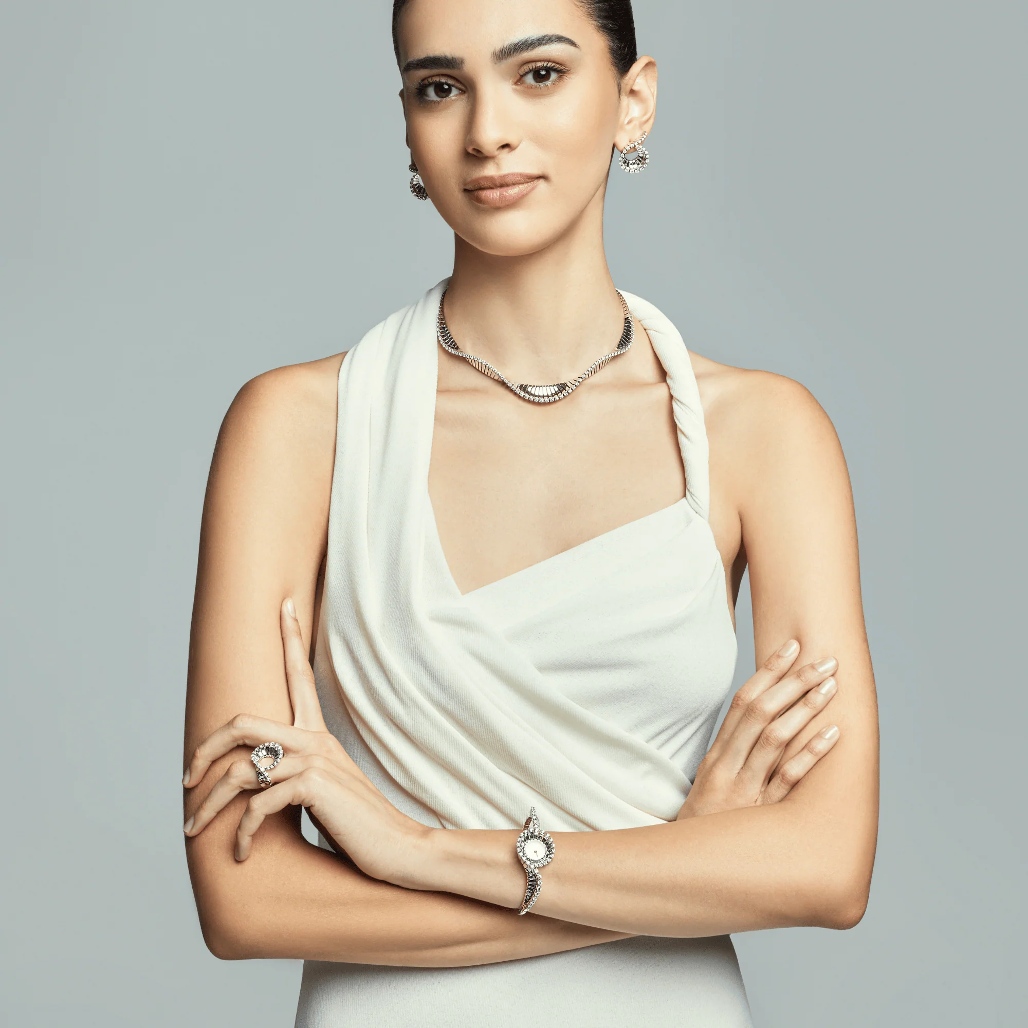 VITO WHITE GOLD CHOKER - Image 3